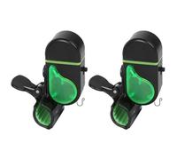 2 allarmi da pesca con luci a LED, resistenti, elettronici, per uso esterno e avviso quando si pescano Ncb341 (nero, 6 cm)