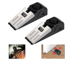 2 allarmi fermaporta da 120 dB, con gomma antiscivolo e fermaporta portatile, strumento di sicurezza per casa, hotel, viaggi