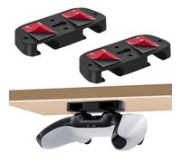 2 alloggiamenti per controller PS5, alloggiamenti da tavolo PS5, supporto da tavolo per livellamento nastro PS4, stoccaggio da tavolo sotto gli alloggiamenti da tavolo accessori per controller PS4/PS5