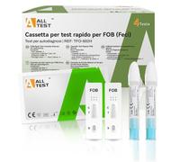 2 Alltest Test Sangue Occulto nelle Feci con contenitori | kit analisi feci a casa | ricerca sangue occulto intestinale | autotest facile, veloce e sicuro per uso domestico