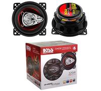2 ALTOPARLANTI compatibile con BOSS AUDIO SYSTEMS CH4230 CH 4230 coassiali 3 vie da 10,00 cm 100 mm 4" di diametro da 112.5 watt rms e 225 watt max 4 ohm 90 db spl auto, a coppia