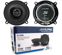 2 altoparlanti diffusori coassiali 2 vie compatibile con ALPINE S-S50 5,25" 13,00 cm 130 mm 55 watt rms 170 watt max 4 ohm 87 db spl auto, a coppia