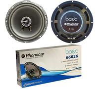2 ALTOPARLANTI PHONOCAR BASIC 66026 coassiali 2 vie da 16,50 cm 165 mm 6,5" di diametro da 30 watt rms e 60 watt max 4 ohm 90 db spl auto, a coppia