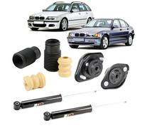 2 AMMORTIZZATORI POST + SUPPORTI AMMORTIZZATORI + TAMPONI POST BMW 3 E36 E46