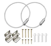 2 ancoraggi anticaduta per mobili, anti caduta, a prova di bambini, antidumping, robuste cinghie di sicurezza in metallo per mobili, in acciaio inox, per cassettiere e pareti di armadi (20 cm)