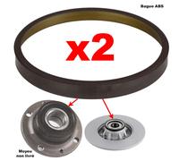 2 Anelli ABS Mozzo Ruota Posteriori Per PEUGEOT C3 C4 207 208 308 DKC02273
