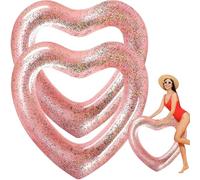 2 anelli da nuoto a forma di cuore, 120 cm, gonfiabili, per piscina, spiaggia di sabbia