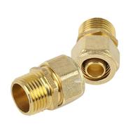 2 anelli di serraggio a vite da 20 mm x 3/4 AG, filettatura esterna, sistema di tubi compositi, giunzione, raccordo ad anello di serraggio per tubo composito multistrato DVGW