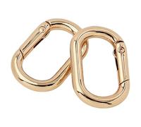 2 anelli ovali multifunzionali fibbie in metallo portachiavi a molla ovali anelli a scatto clip fibbia applausi per borse portachiavi, Oro chiaro, 6 points