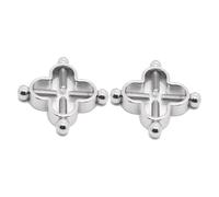 2 anelli per capezzoli a forma di quadrifoglio, in acciaio inox, finti anelli per capezzoli, piercing per capezzoli, piercing per capezzoli, estate, spiaggia, finto gioiello per il corpo per il giorno