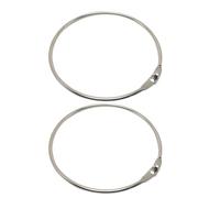 2 anelli portachiavi grandi, 148 mm, diametro 4 mm, con chiusura semplice, anello in metallo versatile, anello di archiviazione, per riporre chiavi, vestiti, appendere tende, ecc