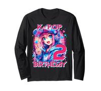2 Anni 2 ° Compleanno K Pop Kids This Girl Loving K-Pop Maglia a Manica