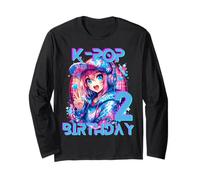 2 Anni 2 ° Compleanno K Pop Kids This Girl Loving K-Pop Maglia a Manica