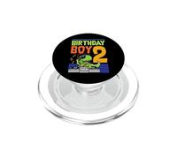 2 anni compleanno ragazzo musica DJ T-Rex dinosauro festa a tema PopSockets PopGrip per MagSafe