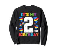 2 Anno Vecchio Blocchi Costruire Maestro Builder 2 ° Compleanno Felpa