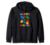 2 Anno Vecchio Blocchi Costruire Maestro Builder 2 ° Compleanno Felpa con Cappuccio