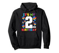2 Anno Vecchio Blocchi Costruire Maestro Builder 2 ° Compleanno Felpa con Cappuccio