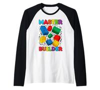 2 Anno Vecchio Blocchi Costruire Maestro Builder 2 ° Compleanno Maglia con Maniche Raglan