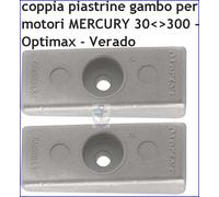 2 ANODO PIASTRINA ORIGINALE MARTYR IN ALLUMINIO PER MOTORI MERCURY