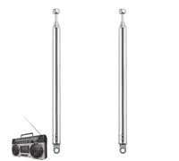 2 antenne radio, antenna telescopica, per radio, radio portatile, per ricezione stereo Fm/Vhf/Uhf (7 sezioni 14,8 cm)