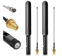 2 antenne Wi-Fi 2,4 GHz, 5 GHz, 5,8 GHz, 8 dBi, antenna RP-SMA con cavo di prolunga da 25 cm da M.2 NGFF a RP-SMA femmina, compatibile con adattatore Wi-Fi M.2 NGFF