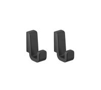 2 appendiabiti da muro in ottone e Cromall A827 Gedy serie SAMOA Nero Matt