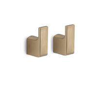 2 Appendiabiti da muro in ottone e Cromall PI27 Gedy serie PIRENEI Oro Matt