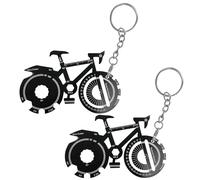 2 apribottiglie per bicicletta, apribottiglie, portachiavi in acciaio inox, portachiavi multifunzionale, regalo personalizzato creativo (nero)