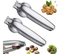 2 apribottiglie per castagne in acciaio inox, per tagliare castagne, pelapatate, schiaccianoci per castagne, clip portatile per castagne domestiche, utensili manuali