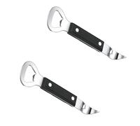 2 apriscatole manuali, resistenti, 2 in 1, apriscatole a doppia estremità, montaggio a parete, in acciaio al carbonio elettrolitico, con manico in polipropilene, per campeggio e viaggi