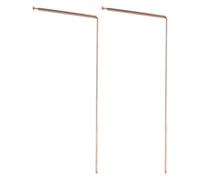 2 aste per divinazione, pendolo in rame e rabdomanzia, include 2 sonde in rame, strumenti essenziali, per chi cerca tesori, asta sonda in rame dorato (testa singola)