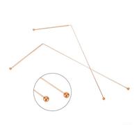 2 aste per sonda in rame per rilevazione dell'acqua e strumenti del tesoro realizzate in rame puro al 99% al 9% con borsa per il trasporto