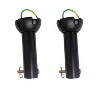2 aste per ventilatore da soffitto con sfera per appendere la maggior parte | Metallo ad alta resistenza, connessione rapida senza attrezzi, adatta alle principali marche, include filo di messa a terra e