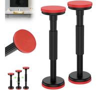 2 Aste Telescopica Regolabili Altezza, Piedini Supporto Telescopico Antiscivolo 18-45cm, Puntello Cartongesso Nylon Sistema Regolabile Terza mano per Lavandino Divano Cassettiera Telaio Letto Mobili
