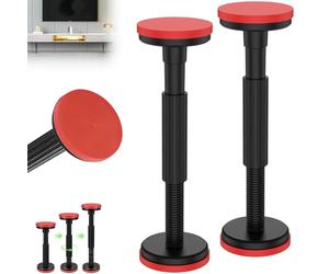 2 Aste Telescopica Regolabili Altezza, Piedini Supporto Telescopico Antiscivolo 18-45cm, Puntello Cartongesso Nylon Sistema Regolabile Terza mano per Lavandino Divano Cassettiera Telaio Letto Mobili