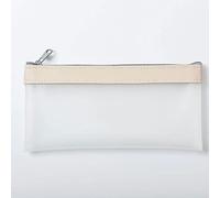 2 astucci trasparenti trasparenti satinati, 18,5 cm, in TPU, impermeabile, con cerniera, per scuola, casa, ufficio