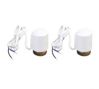 2 attuatori termici elettrici AC230 V, filettatura M30 x 1,5 mm, per valvola di riscaldamento a pavimento e controllo della temperatura del radiatore, per controlli programmabili (filo in alluminio)