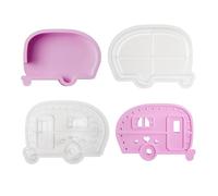 2 Autobus Giocattolo A Candele Silicone Stampi In Silicone Stampi Per Pisolini Per Resina Epossidica Candestick Porta Tealight Talight Toy Autobus Bambino Bambini