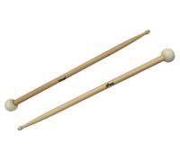 2 Bacchette Mallets Combo Battenti 5A Mallet Feltro 30 mm Acero 39,30 cm Coppia