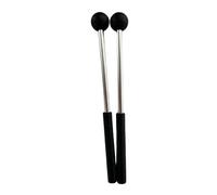 2 bacchette per percussione, 21,8 cm, in alluminio, per yoga, glockenspiel, xilofono, nero, 22 x 2,5 cm