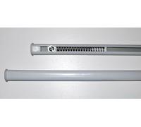 2 bacchette tende a molla 60x100 - bacchetta asta aste tende in metallo bianco