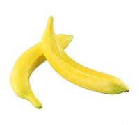2 banane realistiche in plastica per cesto di frutta riempitivo decorazione cucina ristorante bancone display puntello