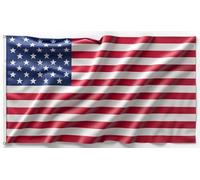 2 bandiere americane 100D, 1,8 x 1,5 m, colori vivaci, decorazione per esterni, bandiere per tutte le stagioni, bandiere in poliestere con doppie cuciture e anello