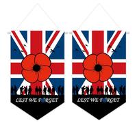 2 bandiere da appendere con papavero per il giorno della memoria, per non | Crea un display rispettoso per il Giorno della Memoria, i servizi commemorativi, gli eventi dei veterani, le case, i giardini
