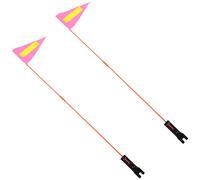 2 bandiere di sicurezza per bici - palo in fibra di resistente da 23,58