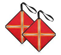 2 bandiere di sicurezza riflettenti per rimorchi, bandiere di sicurezza rosse