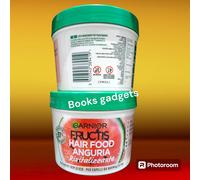 Garnier Fructis Maschera per Capelli Hair Food Rivitalizzante all'Anguria 3in1 - Barattolo da 390ml