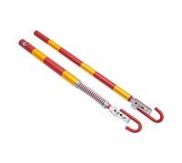 2 barre di traino da 95 cm, barra di traino per auto, per gancio di traino, supporto per foratura, in ferro rosso e giallo, per auto, SUV, minivan