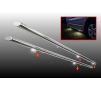 2" Barre Laterali Cromate Inox + 4 Luci Down Per Isuzu D-Max Rodeo 2012-2021