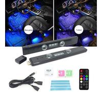2 BARRE LED AUTO LUCE RGB INTERNI STELLE USB SENZA FILI ADESIVA CON TELECOMANDO